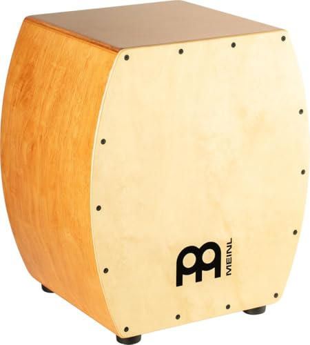 Meinl Percussion Jumbo Arch Bass Cajon - Trommelkiste mit Snare und extrem tiefem Bass - Maple Frontplatte (SUBCAJ7SNT-M) | Fassbauweise, Extra breit, mit Snare-Teppich, 15,25 x 19,75 x 13,5 Zoll, Siam-Eiche und Ahorn