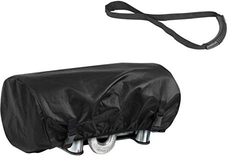 Explore Land Waterproof Universal Winch Cover - Dust Resistant Winches Cover 23.5 x 9.5 x 8 inch - Fits Electric Winches Up to 17,500 lbs