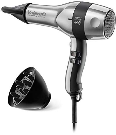 Valera, Swiss Silent Jet 8700, Professioneller Haartrockner, leicht & leise, leistungsstarker Motor, 3 Temperaturstufen, Ionen-Generator, verdrehsicheres Super-Flex-Kabel, 2400 W, Grau-Schwarz