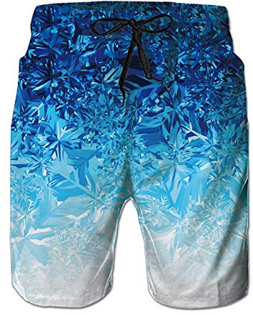 NEWISTAR Uomo Costumi da Bagno Leisure Travel Short Pantaloncini da Surfe di Tronchi da Surf con Stampa