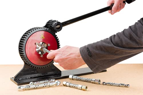 6 Ganasce a Bassa Pressione Mobile e Manuale - Per Tubo di Diametro 6-38 mm - Carburante, Idraulico, Pneumatico - Più Facile della Pressa Idraulica (Senza Kit di Avviamento)