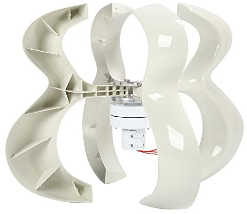 Eujgoov Wind Turbine Generator Kit 600W 4 Blätter Vertikalachsen Generator White Wind Solar System Wind Turbine(48V)