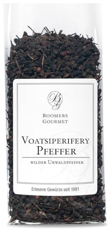 Boomers Gourmet - Voatsiperifery Pfeffer ganz aus Madagaskar – wilder Urwaldpfeffer, handgeerntet, aromatisch-fruchtig, seltene Pfefferspezialität, Gourmet Qualität - Refill - 50 g