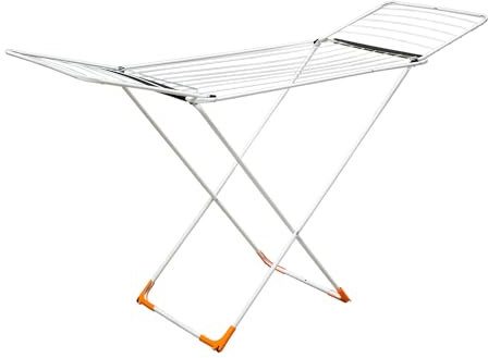 Cofan Tendedero de Suelo | con Alas Plegables y Ruedas| Fabricado en Acero Pintado y Polipropileno | Medidas: 51 x 175 x 84 x 95 cm