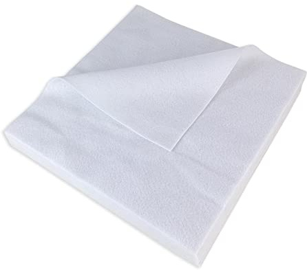 Jtnohx Weicher Weiß Filzplatten Farben Filzstoff Bastelfilz 30cm | 20Pcs 1,4mm dickes Flexible Filz für Handarbeiten DIY Bastel und Nähprojekte 30x30cm (Weiß)