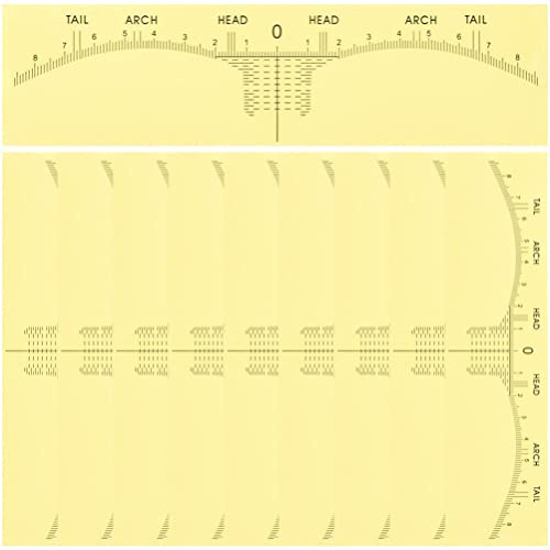 Beaupretty 10pezzi Righello Per Sopracciglia Kit Stencil Per Sopracciglia Misuratore Per Strumenti Per Trucco Forma Donna Posizionamento Linea Livellamento