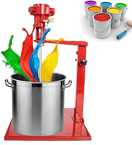 QUTBAG Mezcladora de Cemento de 5 galones, Mezcladora neumática, Agitador de Pintura de elevación automática de 1500-2600 RPM, Mezcladora de Tinta Máquina agitadora para Mezcla de Pintura Industrial