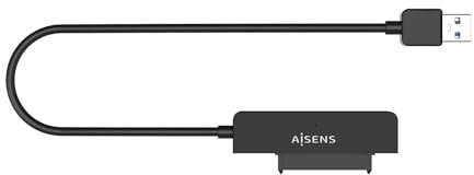 AISENS Adaptador SATA a USB-A USB3.0/USB3.1 Gen1 para Discos Duros 2.5?. Negro