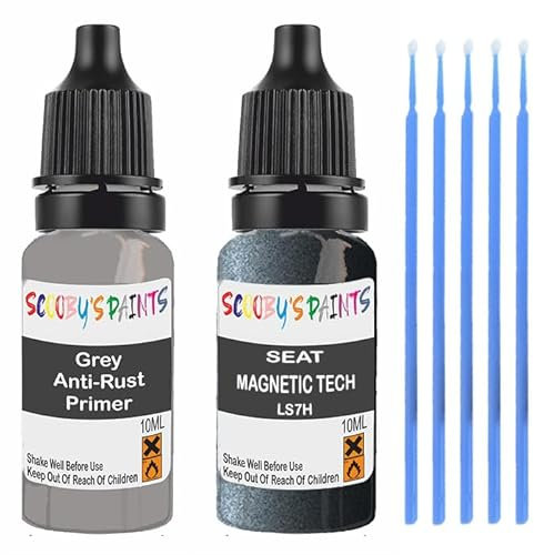 SCOOBYS PAINTS BACK IN THE MIX Touch Up Paint For Seat Magnetic Tech Grey Ls7H Scratch Stone Chip Repair With Grey Primer