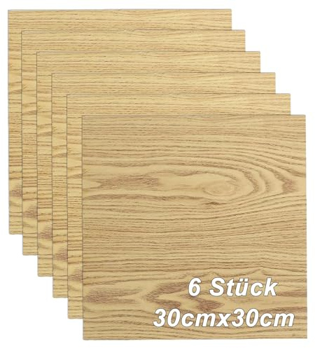 LUPATDY 6 fogli di compensato da 3 mm, in legno compensato di tiglio, taglio su misura, multiplex, pannelli in legno per fai da te, laser, modellismo, decorazione, pittura