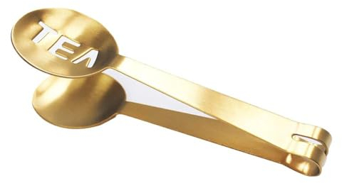 Pinza spremiagrumi per bustine di tè, filtri da tè, pinze per bustine di caffè, in acciaio inox, per bustine di tè sfuse, cucchiaino da tè