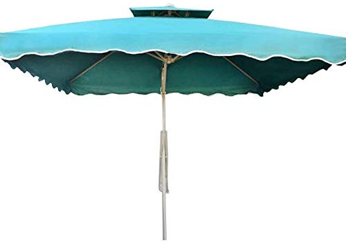MaGiLL Sonnenschirme für den Garten, 2 x 2,2 m, mit Kreuzfuß, Sonnenschutz für Außenbereich/Garten/Balkon/Terrasse, rechteckiger Gartenschirm, ohne Sonnenschirmfuß, gut (Grün A)