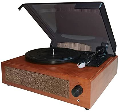 STRAFBRG Altoparlante Portatile fonografo retrò grammofono Giradischi in Vinile Riproduzione Classica del Giradischi Altoparlante Stereo Incorporato 33/45/78 Giri/min