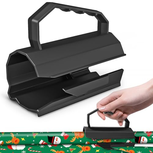 Geschenkpapier Schneider für Rollen, Geschenkpapierschneider Sliding Geschenkpapier Cutter mit Griff, Wrapping Paper Cutter für Geburtstage, Weihnachten und Alle Arten von Festen (A)