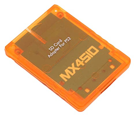 ASHATA MX4SIO SIO2SD SD Card Adapter for Memory Card Reader Expansion for Console Replacement SD Card Reader Adapter, TF Adapter for (Transparent Orange)