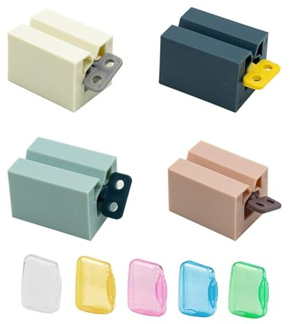 Juego de 5 prensapdentales, exprimidor pasta de dientes, piezas pasta dental, 5 colores, tubo para enrollar con asas heladas, soporte para pasta de dientes, ahorra pasta de dientes y cremas