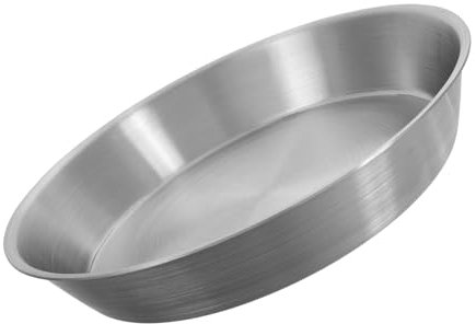 MAGICLULU Stainless Steel Baking Tray Pizza Paddle Round Pan Nonstick Oven Pan Baking Heavy Duty for Cakes Cookies BBQ Home Use