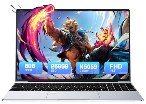 Tuonoyee 15.6“ Win 11 Laptop Computers 8GB RAM 256GB SSD, Celeron N5095 Processor, 1080P FHD Display, Backlit Keyboard, Fingerprint