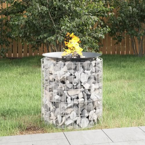 Gabionen-Pflanzgefäß, 50 x 50 cm, verzinkter Stahl, Steinkorb für Garten, Outdoor, Terrasse, Grill, langlebig, dekorativer Garten-Pflanzgefäß, perfekt für Landschaftsbau und Pflanzendekoration