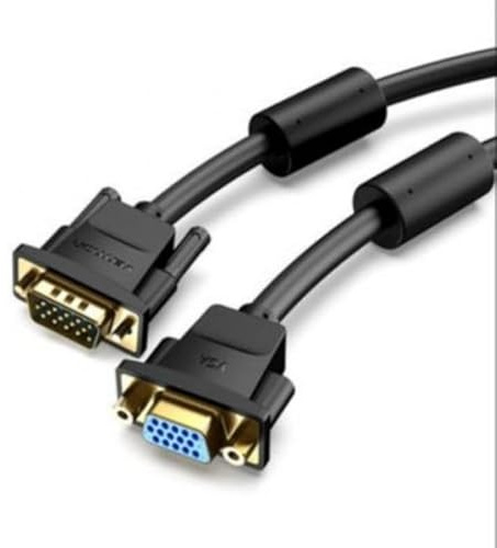 Watio Wave Câble SVGA - Câble de 2 m, connexion VGA mâle à mâle, noir, idéal pour transmettre des signaux vidéo de haute qualité. *