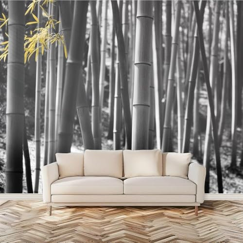 Fotomurales Decorativos Bambú Papel Pintado 200x140 cm 3D Mural Bosque de Bambú Murales Póster Pared No Tejido Dormitorio Salón Paredes Decoración Fotomural Panorámico q.2247