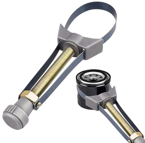LINISITING Ölfilterschlüssel mit Metallband, Ölfilter Ausbau Werkzeugriemen Schlüsseldurchmesser Einstellbar, Motorrad Ölfilterschlüssel Set für Öl,Auto,Lkw,60mm bis 120mm