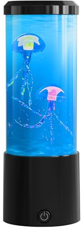 AONAT Quallen Lampe,LED Jellyfish Aquarium Lampe,7 Farben & 4 Lichtmodi, Stimmungslicht Nachtlicht für Kinder & Erwachsene,Deko für Schlafzimmer Wohnzimmer Büro Geschenkidee