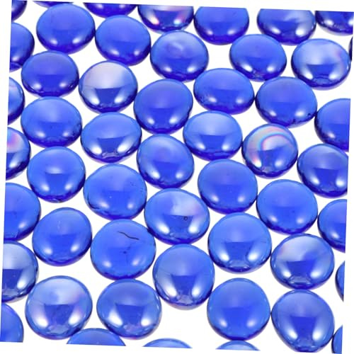 FUTUREORYY Galets Décoratifs pour Aquarium et Foyer Lisses Bleu Foncé Gravier Multifonction pour Terrariums et Aquatiques