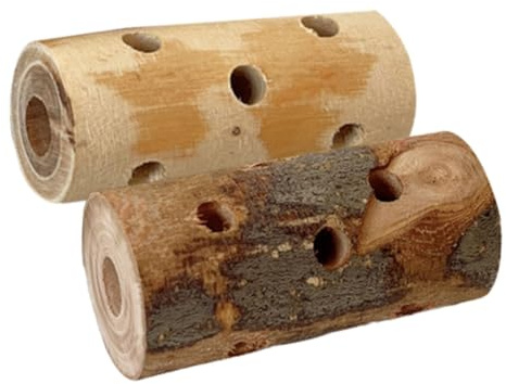 HAWILLOSCH 2 pièces Bâtons à Mâcher pour Rongeurs Bois de Pommier Jouets Multifonctions pour Lapins Hamsters Cochons Accessoires Confort pour Dents Saines et Jeu Actif