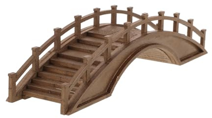 BESPORTBLE Miniatur Holzbogenbrücke aus Natürlichem Holz Mittelgroß Brückenförmige Gartendekoration für Miniaturwelten Bastelarbeiten und Outdoor Mikrolandschaften