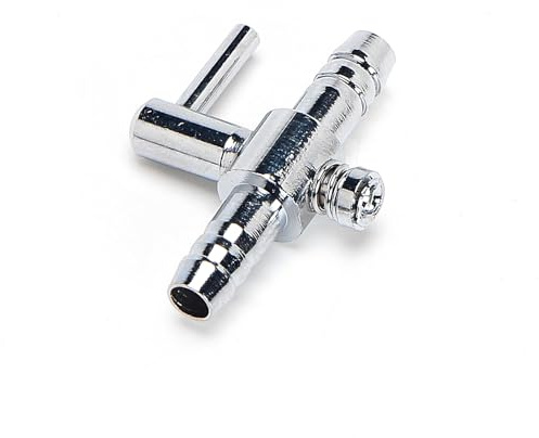 k2aqua Metal 1-Way Air Flow Control Valve Splitter Regulator for Aquarium Air Pump Fits 4/6 mm Tube