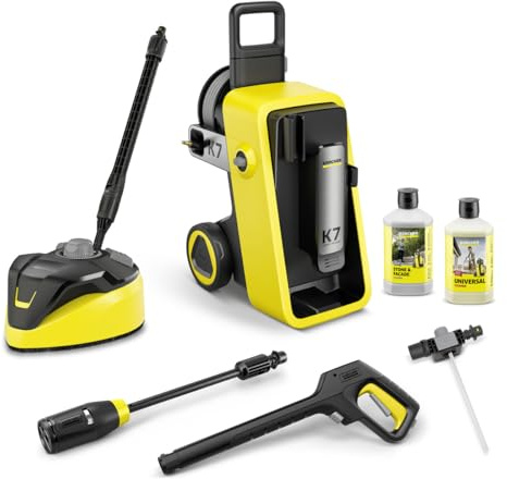 Kärcher Hidrolimpiadora K 7 Comfort Premium Home, Amarillo, Eléctrico, presión 180 Bar Máx, caudal 600l/h, Pistola y Manguera Alta presión, Kit para hogar Limpia Superficies y detergentes