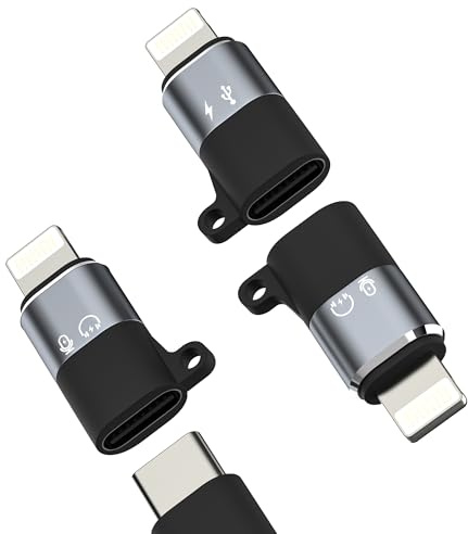 OTG Audio USB C kvinnlig till Lightning-kontakt adapter för iPhone 14 13 Pro Max för Apple för iPad Stick kabel (3 stycken) uttag mobiltelefon anslutning jack tangentbord data synk backup hub mikrofon