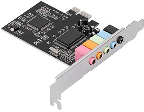 Acouto Carte Son PCI- 5 Carte Stéréo CMI8738 Prise en Charge de 7 pour Puce Son d'ordinateur de Bureau PCI-ExprCarte AudioCarte PCICarte StéréoCarte de BureauOrdinateur de Bureau