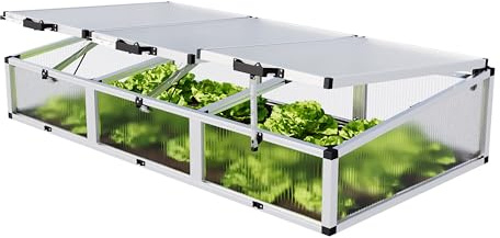 GFP Frühbeetkasten 197 x 103 cm Frühbeetaufsatz Doris, Aluminium mit Polycarbonat Doppelstegplatten