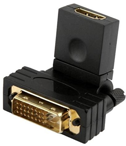 GadgetsForYou! Dvi 24 1 Pin Macho A 19 Pin Hembra Adaptador Hdmi Rotación De 360 Grados