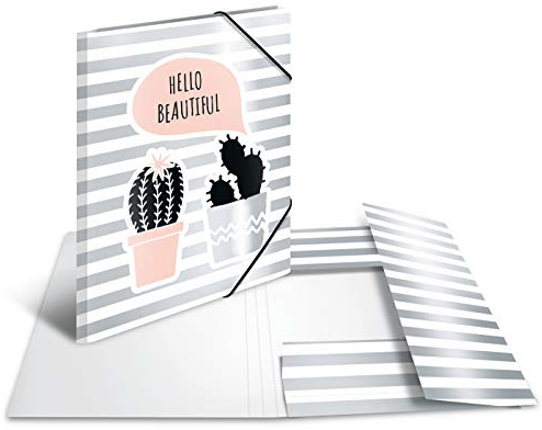 HERMA 19317 Carpeta de dibujo SPARKling con motivo de Cactus, A4, cartón resistente, con impresión interior, carpeta de 1 palmo