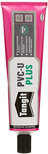 Tangit PVC-U Plus Spezialkleber, Rohrkleber für PVC-U, Kleber zum Verkleben von Rohren und drucklosen Rohrsystemen, 1x125g Tube