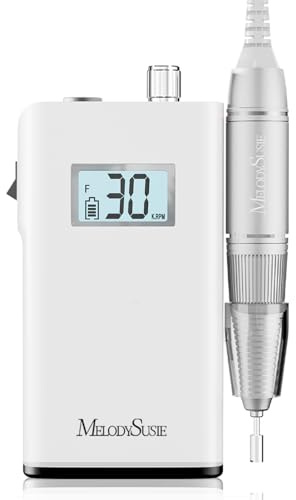 MelodySusie Entry-Level Clip-On Rechargeable Nail Drill, SC320H 30000RPM Popular Classic E-File with LCD Display for Manicure Shaping & Gel Removal, Perfect for Training, Nail Art Practice & Home Use