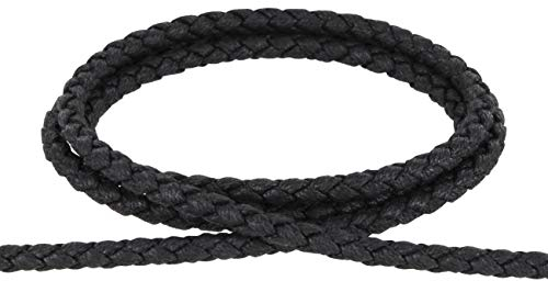 Auroris Baumwollkordel geflochten 8mm Farbe/Länge wählbar - Variante: schwarz / 5 m