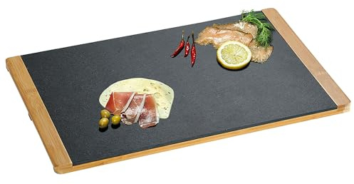 Kesper Buffetplatte 45x30x1,5cm Schiefer u. Bam, Brown