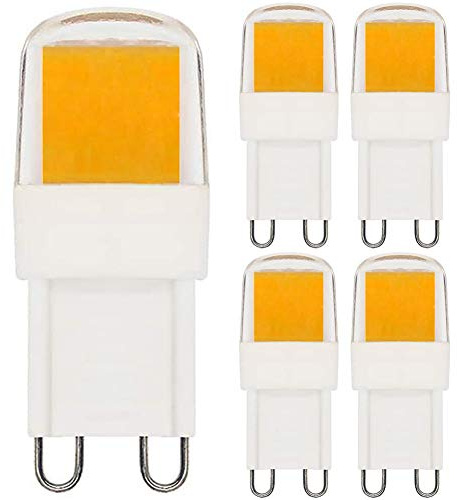 5-pack 2 W G9 dimbar LED-glödlampa varm vit 3 000 K ekvivalent 20 W G9 halogenlampa 220 V-240 V 200 LM kort 40 mm