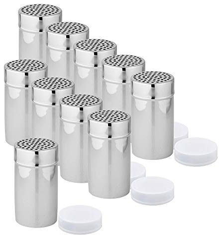 FM 10er Set FACKELMANN 42909 Streuer grob mit Deckel, 7 x 13 cm/Grobstreuer/Zuckerstreuer