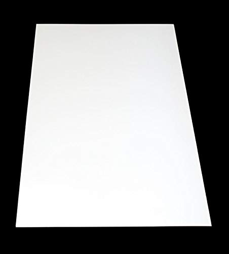 GME Kunststoff Platte - Weiße ABS-Platte, 1000x490mm, 4mm Stärke, Einseitige Schutzfolie, Industrielle Qualität
