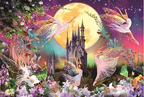 WYDMA 6000 Teile Lernpuzzle Fee steigt auf die Erde herab Die Puzzles MäDchen Und Jungen Und Eignen Sich FüR Kinder Ab 14 Jahren Fertige Größe 179.5×105.5cm