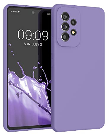 kwmobile Handyhülle für Samsung Galaxy A53 5G Hülle - Case Silikon - Kabelloses Laden - Schutzhülle Cover in Veilchen Lila