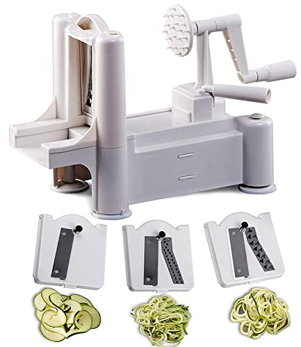 MantraRaj Spiral Slicer Cutter Chopper Spirallizer Shred for Vegetable Fruit Twister Peeler Food Preparation Manual Hand Spiralizer