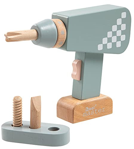howa Kinder Bohrmaschine aus Holz mit magnetischen Bits 4908