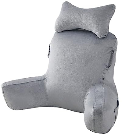 AMZZHAO Lesekissen,Stützkissen,Abnehmbares multifunktionales Kissen mit großer Taille,mit Abnehmbarer Nackenrolle & höherem Stützarm,Perfekt für Lesen & Arbeiten & Spielen