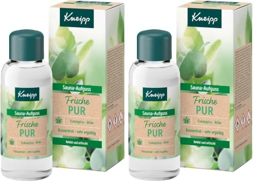 Kneipp Sauna-Aufguss Frische Pur, Eukalyptus & Birke, belebt und erfrischt, 100 ml (2er Pack)